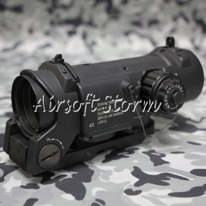 SWAT Gear Tactical 4x Elcan SpecterDR Type Red Green Dot Sight Scope Black