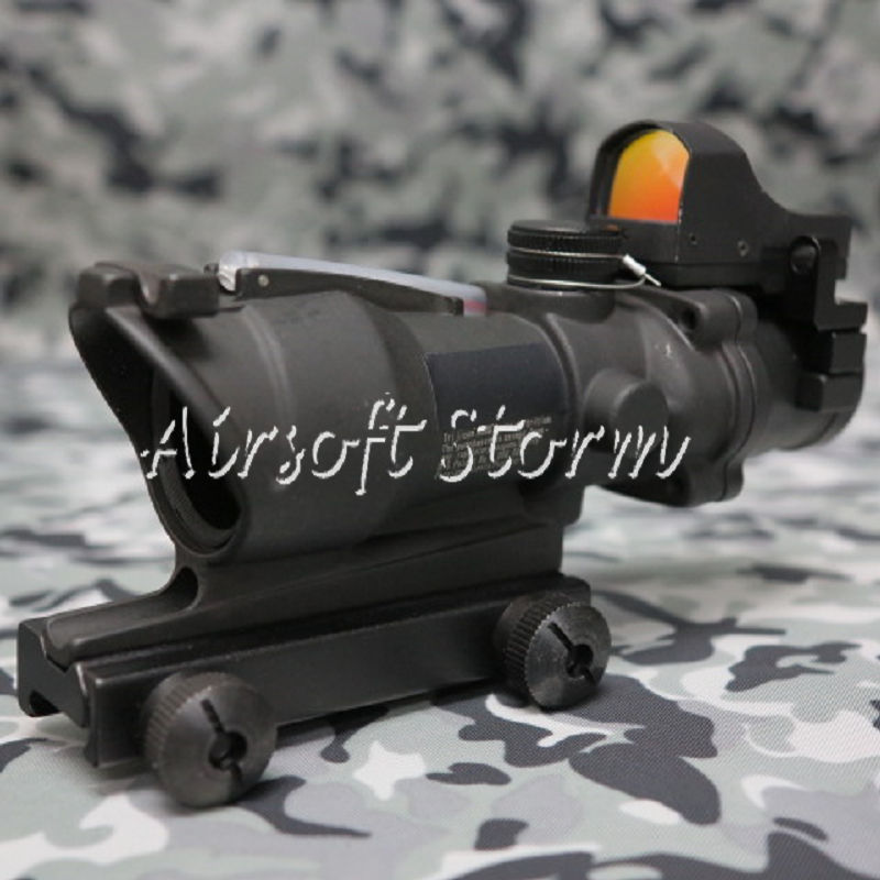 SWAT Gear Tactical 4x32 Cross Sight Scope with OP Type Red Dot Sight Black