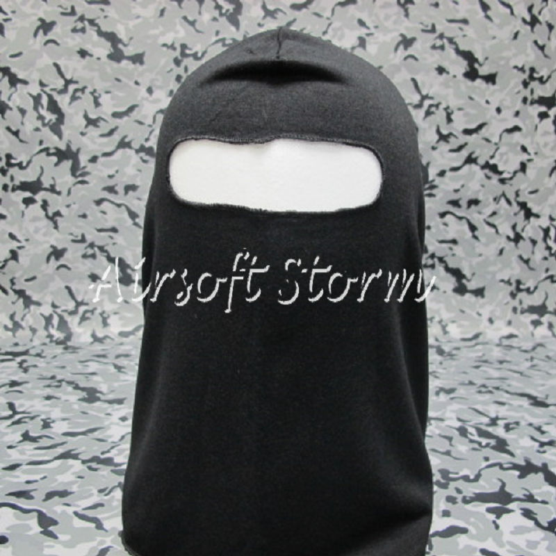 Airsoft SWAT Balaclava Hood 1 Hole Full Head Face Mask Protector Black