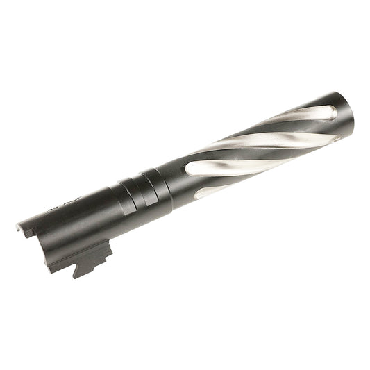 5KU Stainless Steel Tornado Threaded Outer Barrel for Tokyo Marui Hi-Capa 5.1 Airsoft GBB (Black)