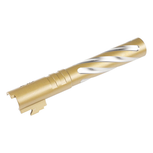 5KU Stainless Steel Tornado Threaded Outer Barrel for Tokyo Marui Hi-Capa 5.1 Airsoft GBB (Gold)