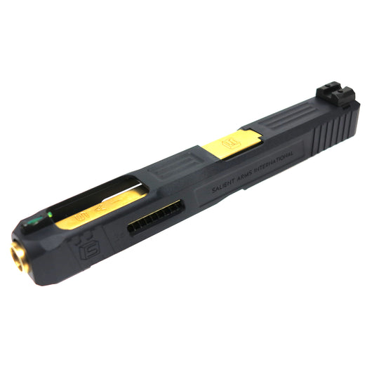 EMG SAI Tier One Competition Upper Slide Kit EMG SAI BLU & WE G17 / G34 Airsoft GBB (Gold Barrel / Black)