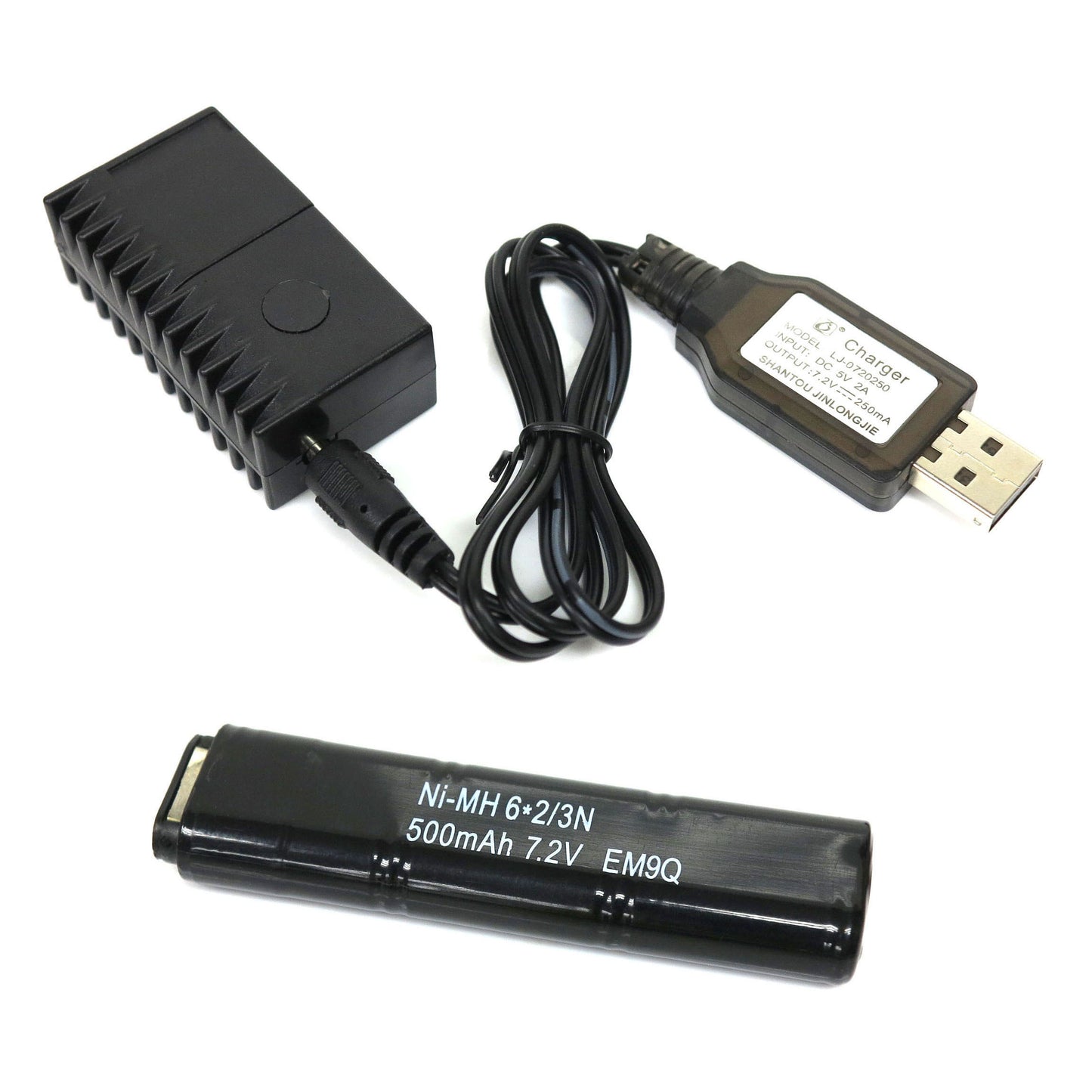 CYMA 7.2V 500mAh Ni-MH Battery with USB Charger for CYMA CM030 & TM G18C AEP